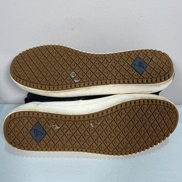 Sperry Crest Lug High-Top Sneakers Shoes Suede Wool Lace Up Closure Black W 9.5M - Picture 7 of 7